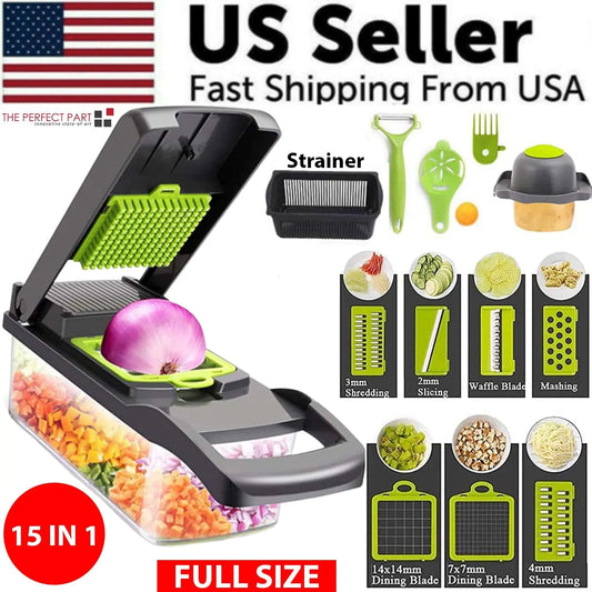 15-In-1 Vegetable and Fruit Chopper