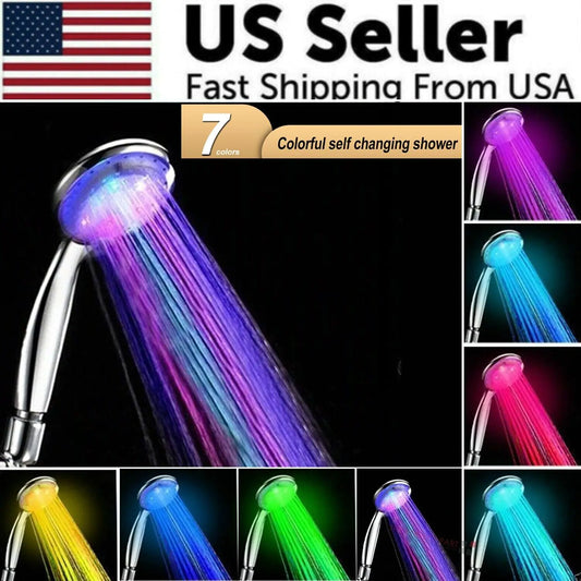 Handheld  Color Changing LED  Shower Head